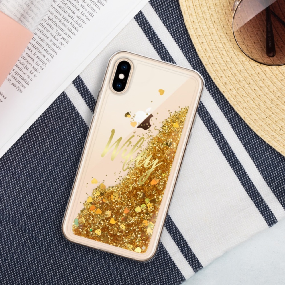 Wifey Goddess Glitter Sequin Fluid iPhone Case